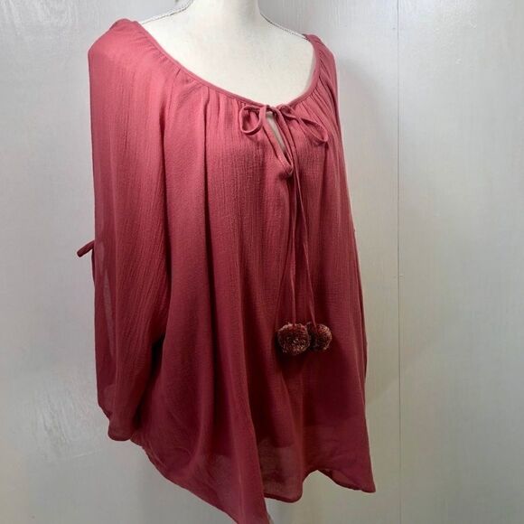 Johnny Was Calme Gauze Split Top M - Picture 3 of 12